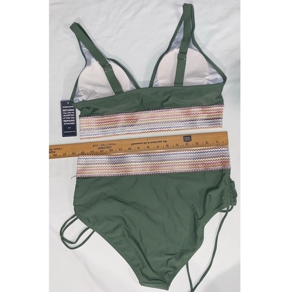 Blooming Jelly High Waisted Bikini Tummy Control Color Block Drawstring Size XL - Picture 7 of 9